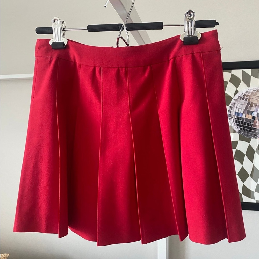 Aritzia red mini skirt